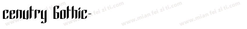 cenutry Gothic字体转换